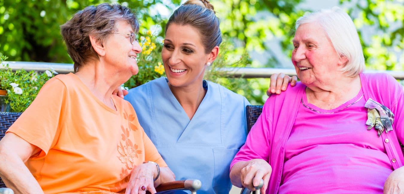 Professional care worker supporting a participant with daily activities